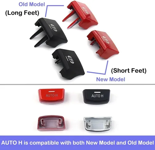 Miniatura 6 de Interruptor de estacionamiento electrónico negro para freno de mano P cubierta de botón de repuesto automático de botón H compatible con BMW 5 7 X3