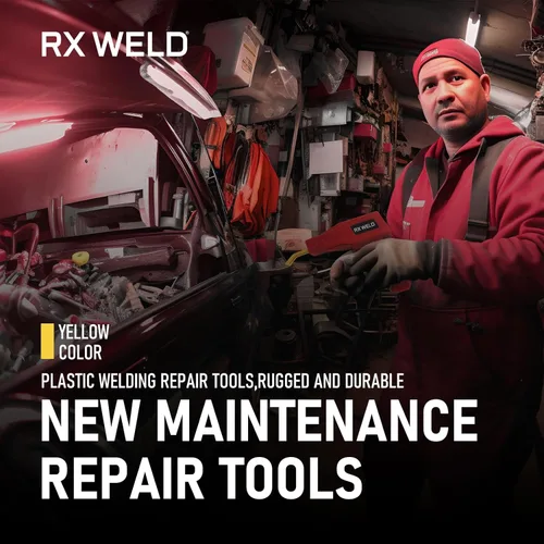Miniatura 6 de RX WELD Soldador de Plástico, Kit de Soldadura de Plástico 2 en 1 Soldador de Reparación 1000PCS Grapadora Caliente para Grietas de Parachoques