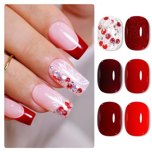 Miniatura 16 de Double Rhythm - Juego de esmaltes de uñas de gel de 6 colores Baby Light Pastel Milky, kit de iniciación para arte, bricolaje, salón, hogar