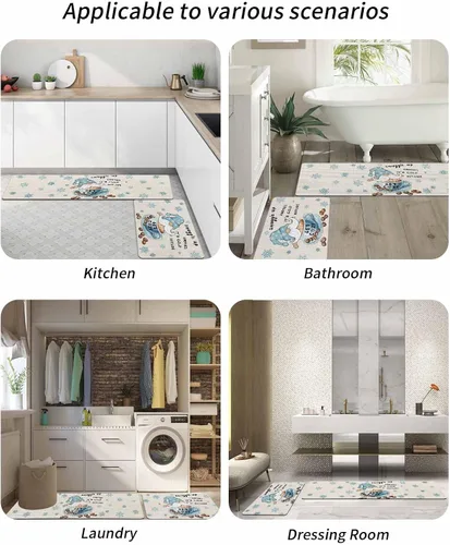 Miniatura 6 de Tapete de baño de gnomos de café, antideslizante, de secado rápido y absorbente, de tierra de diatomeas, para fregadero de cocina, lavable, tapete