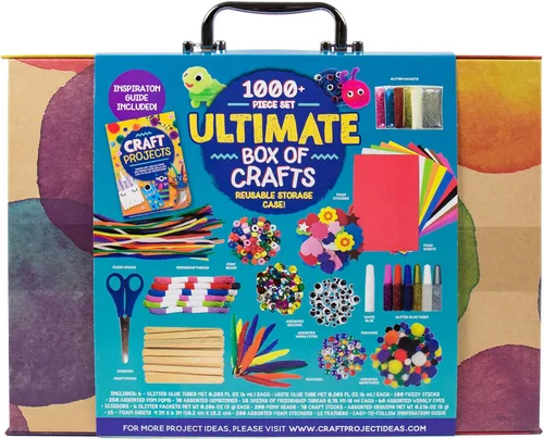 Miniatura 9 de Made By Me Ultimate - Caja de manualidades, actividades de arte y manualidades, juego de 1000 piezas, estuche de almacenamiento, ideal para artes
