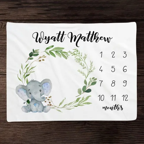 Miniatura 13 de Manta personalizada para bebé mensual de hito para niño y niña, regalo neutro para baby shower, manta mensual suave para recién nacido, decoración