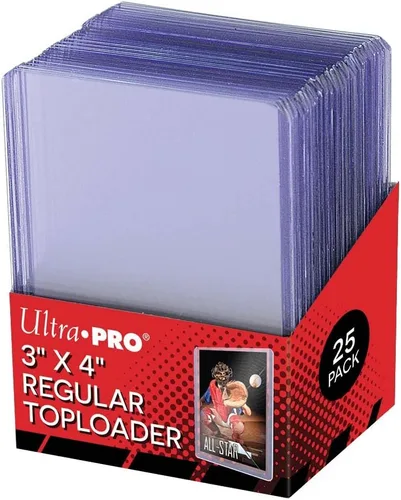 Ultra Pro caja 3 x 4 para tarjetas de béisbol, fútbol, baloncesto, hockey, golf, etc. para carga superior. Ideal para coleccionistas. 25 unidades.