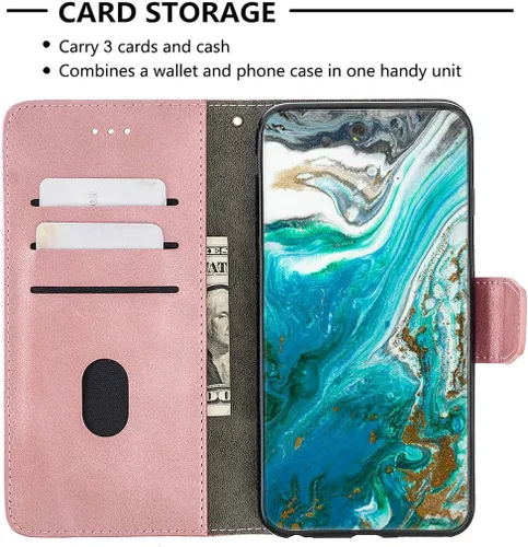 Miniatura 3 de jioeuinly Funda para Kalley Black C, compatible con Kalley Black C, funda para teléfono, cubierta con soporte abatible, estilo cartera, color rosa