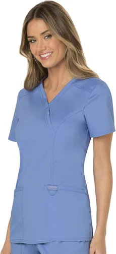 Miniatura 9 de Workwear Revolution WW610 - Ropa quirúrgica con estilo cruzado falso para mujer, elástica, suave y de fácil cuidado