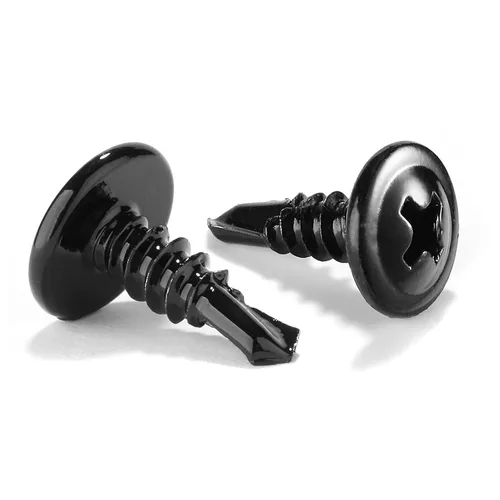Miniatura 22 de Tornillos de chapa metálica #8 de 1-1/2 pulgadas, 100 tornillos de acero inoxidable 410 tornillos autorroscantes rápidos de cabeza de armadura