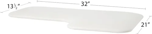 Miniatura 2 de Seachrome Asiento de ducha de repuesto en forma de L, 32 x 15 pulgadas, zurdo, blanco