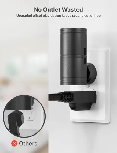 Miniatura 6 de Likelgn Luz nocturna enchufable a la pared, paquete de 2 luces LED regulables con sensor de atardecer a amanecer, brillo blanco suave, para pasillo