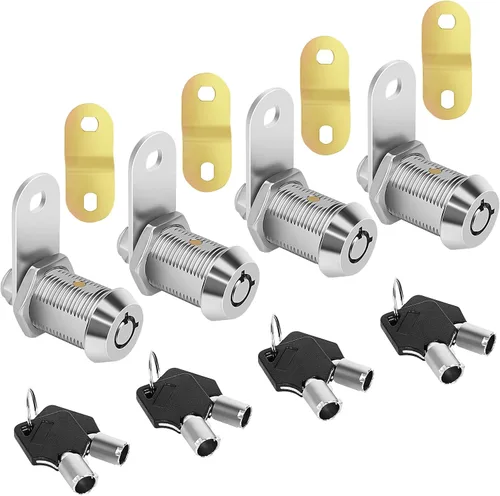 Cerraduras de Leva RV para Puerta de Almacenamiento de 1 Pulgada, Compartimento de RV, 4 Piezas con Llave Igual, Juego de Repuesto para Remolque con