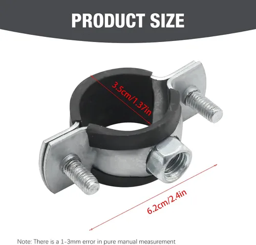Miniatura 4 de VIKKSAER 10 abrazaderas de soporte de tubo ajustables, abrazadera de tubería colgador de anillo dividido, abrazadera de soporte de tubería