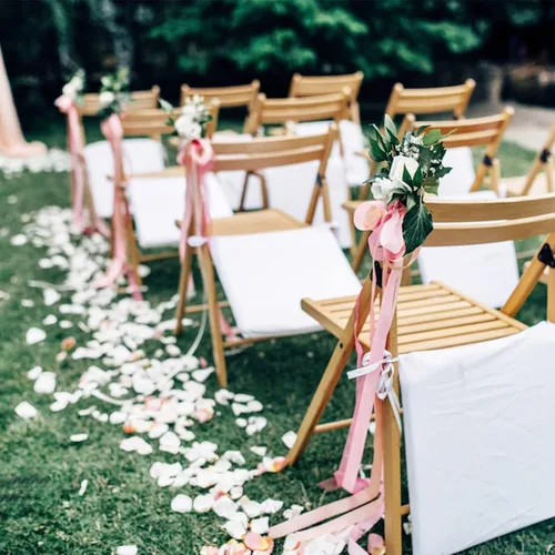 Miniatura 7 de Cinta rosa de satén de 1 pulgada para regalos de graduados, ramo de flores Leis, lazos rosados, decoración de bodas, fiestas de bebé, despedida