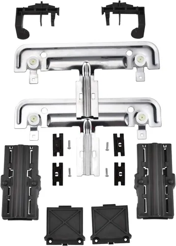 Miniatura 2 de AMI W10712394 - Kit de ajuste de estante superior para lavavajillas con 2 piezas W10508950 Clip de parada de riel deslizante para lavavajillas que