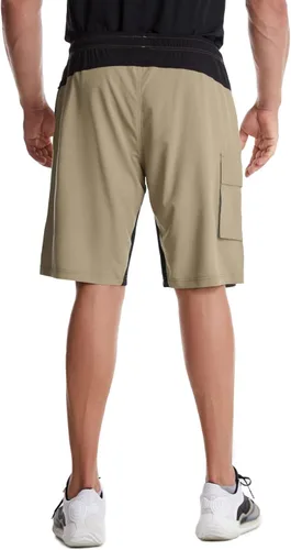 Miniatura 7 de Mr.Stream Pantalones cortos de carga elásticos con múltiples bolsillos y secado rápido para hombre