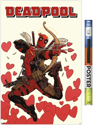 Miniatura 17 de Marvel Comics Deadpool - Póster de pared de Cupido, 22.4 pulgadas de largo x 14.7 pulgadas de ancho, versión premium sin marco