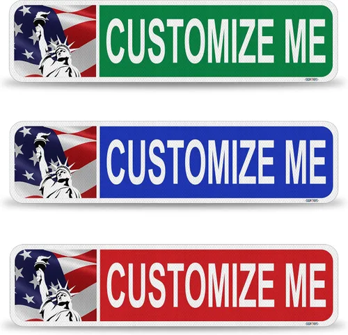 Miniatura 15 de Street Signs - Letreros personalizados con diseño de oso Diseña tu letrero de calle personalizado con color, símbolo de animal, fuente, palabras