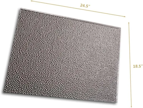 Miniatura 7 de Retro-Art 703535 - Paneles de pared para cocina, paquete de 10 unidades, rústicos metálicos de panal de pared en plata, PVC, 24.5 x 18.5, cubierta