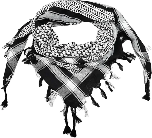 Elu Bufanda Shemagh para hombre - Mujer/100% algodón militar Shemagh Keffiyeh Bufanda Arafat Tactical Desert Rave Bandana para la cabeza