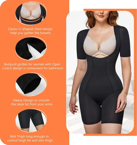 Miniatura 2 de Wonderience Body para mujer, moldeador para mujer, control de abdomen, entrenador de cintura, sin costuras, adelgazante, moldeador de cuerpo completo
