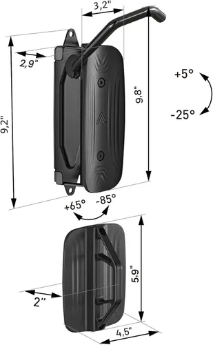 Miniatura 7 de monTEK Soporte giratorio de pared para bicicleta, perchas para bicicleta, soporte vertical para bicicletas que ahorra espacio, soporte