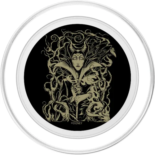 Miniatura 2 de Disney Villains Maleficent Retrato de madera PopSockets MagSafe PopGrip para iPhone