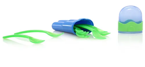 Miniatura 5 de Nuby Juego de viaje de 9 piezas, tenedor y cuchara, los colores pueden variar