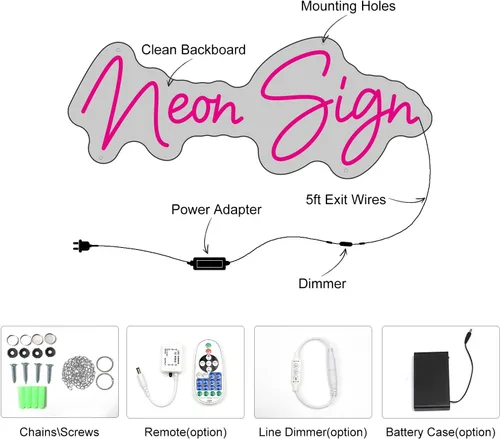 Miniatura 5 de Letreros de neón personalizados, letreros de neón personalizados para decoración de pared, letreros de neón personalizables para bodas, fiestas