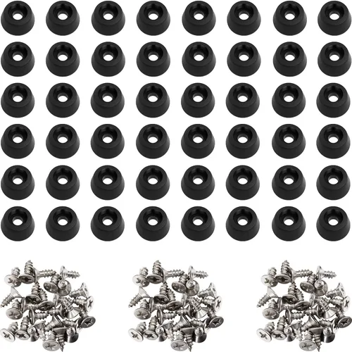 Miniatura 8 de 20 patas de goma suaves para tabla de cortar con tornillos de acero inoxidable, 0.28 x 0.59 (HD), suaves, antideslizantes, no dejan marcas