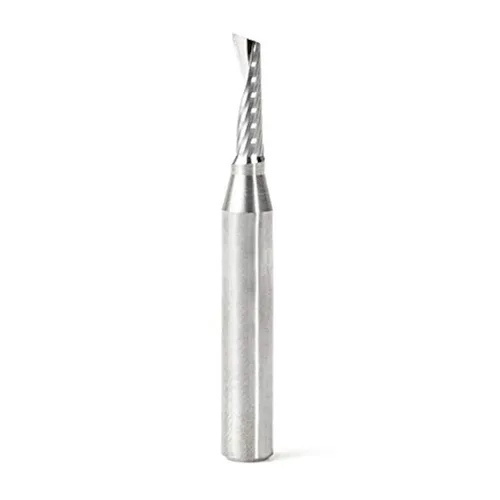 Miniatura 13 de Amana Tool - 51414 Carburo sólido CNC espiral 'O' sola flauta, corte de plástico 3/8 de diámetro x 1
