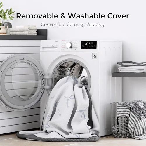 Miniatura 6 de LIKIMIO - Cubrecolchón de 4 pulgadas tamaño Twin XL, de espuma viscoelástica con infusión de gel y ventilación, con certificado CertiPUR-US
