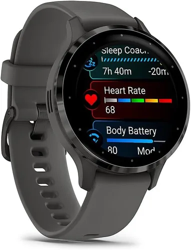 Miniatura 3 de Garmin Venu 3S Reloj inteligente de salud y fitness con GPS, bisel de acero con carcasa gris pedregoso de 41mm Modelo oficial del socio de EE. UU.