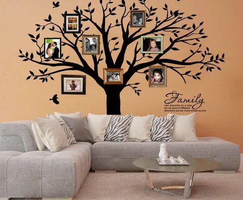 Miniatura 8 de Lskoo - calcomanías, foto familiar de árbol para pared, como ramas, calcomanía de vinilo para pared, marco para foto de decoración, adhesivo