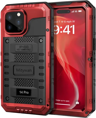 Miniatura 147 de Mitywah Funda impermeable para iPhone 7/iPhone 8 / iPhone SE 2020, funda de metal resistente de grado militar, protección de cuerpo completo