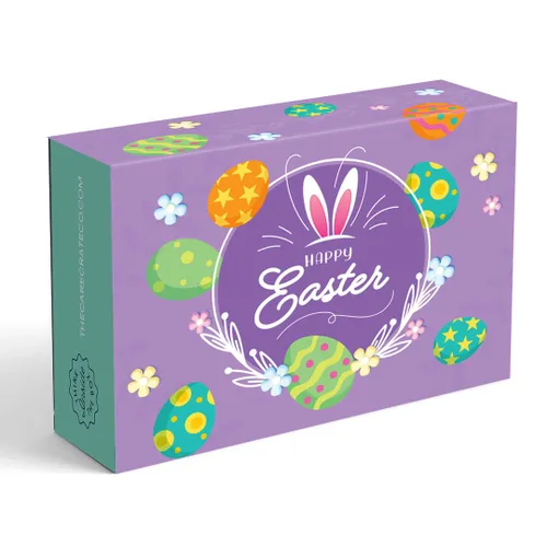Miniatura 2 de Caja de aperitivos de Pascua (paquete de 40 unidades de cesta de regalo variada) cacahuetes, dulces, papas fritas, barras de granola y más - The