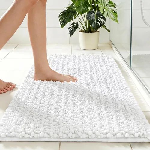 Miniatura 22 de Disolla Alfombra de baño pequeña, antideslizante, lavable, color beige, 17 x 24 pulgadas, súper absorbente, suave, alfombra de baño de felpilla
