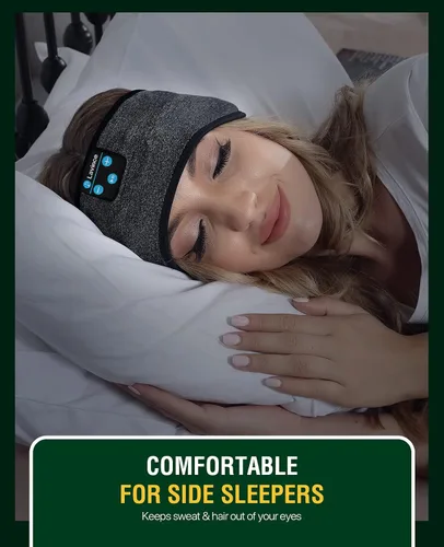 Miniatura 2 de Auriculares para dormir, audífonos para dormir, auriculares con diadema Bluetooth, cómodos auriculares para dormir de lado con altavoces estéreo