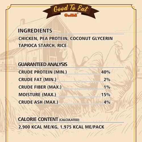 Miniatura 5 de Gootoe Golosinas para perros, carne seca de pollo para perros, golosinas de entrenamiento de perros de alta calidad; alta en proteínas, sin gluten