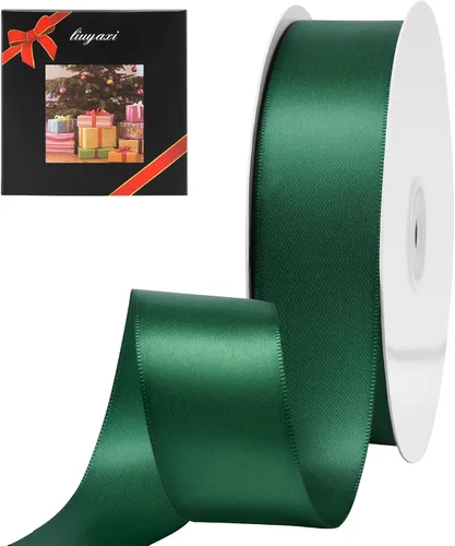 Miniatura 76 de LIUYAXI Cinta negra de doble cara, 1-1/2 pulgadas x 50 yardas, uso para envoltura de regalos, ramos de flores, fabricación de lazos, decoración