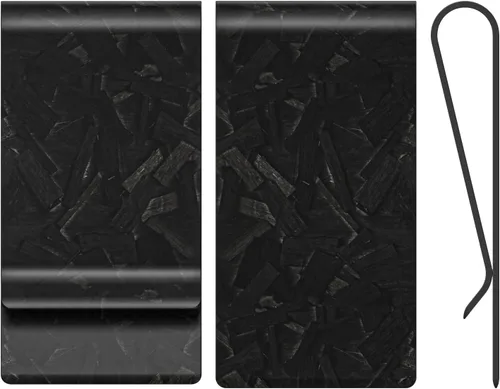 Miniatura 22 de Travelambo Cartera de bolsillo frontal con clip de fibra de carbono para dinero, cartera minimalista delgada para tarjetas de crédito