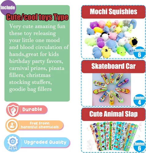 Miniatura 5 de 112 juguetes Pop Party Favors para niños, juguetes antiestrés de primera calidad para niños de todas las edades, surtido de rellenos de piñata