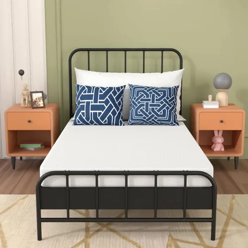 Colchón individual de espuma viscoelástica de 5 pulgadas con certificado CertiPUR-US para sueño fresco y alivio de presión, colchón de cama de