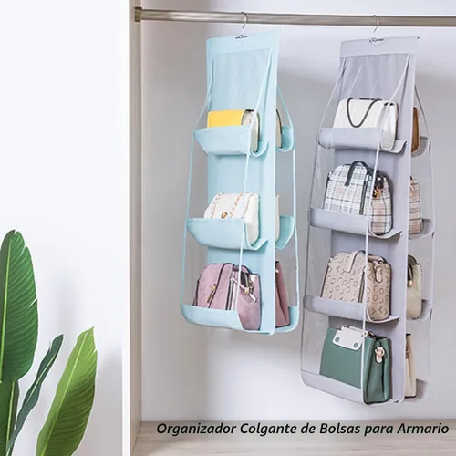 Miniatura 3 de AARAINBOW 1 paquete de organizador de bolso colgante para bolso, organizador de bolsas para bolso, 8 bolsillos, armario, armario, ahorro de espacio