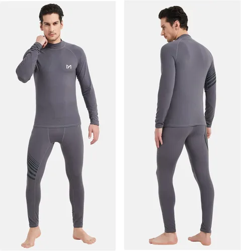 Miniatura 5 de MEETYOO Camisa térmica de manga larga con cuello alto para hombre, ropa interior de compresión ligera, transpirable, capa base