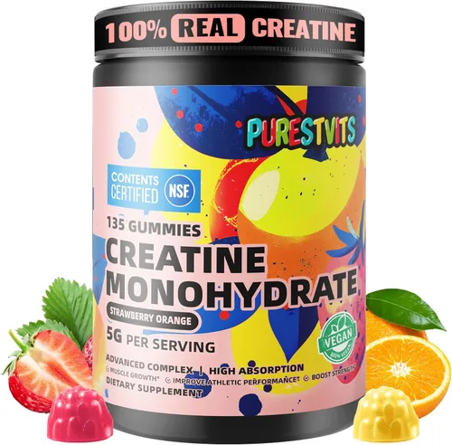 Miniatura 10 de Gomitas de creatina certificada por NSF 0.18 oz – Gomitas de monohidrato de creatina – Energía preentrenamiento y apoyo del crecimiento muscular