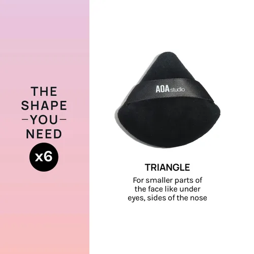 Miniatura 6 de AOA Studio Velvet Puffs - Juego de 6 esponjas de maquillaje sueltas en polvo corporal, esponja de terciopelo para maquillaje, esponja para mezclar