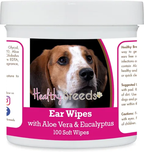 Miniatura 33 de Healthy Breeds Pastor alemán, silla de montar, toallitas de limpieza de oídos con aloe y eucalipto para perros, 100