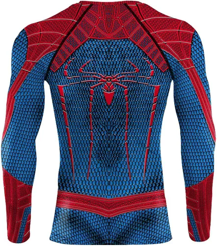 Miniatura 3 de jiazery QZ Mens Super Hero Base Layer Underwear Cool Dry Long Sleeve Compression Shirt
