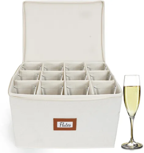 Miniatura 29 de HOMELUX THEORY 8 piezas de contenedores de almacenamiento de porcelana de carcasa dura, almacenamiento de tazas, copas de vino, utensilios