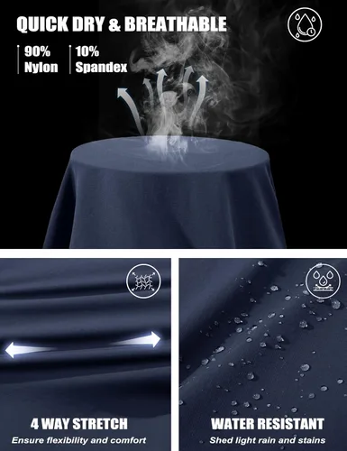 Miniatura 11 de MAGCOMSEN Pantalones de senderismo para hombre, 6 bolsillos, resistentes al agua, pantalones de trabajo de pesca Ripstop, ligeros, de secado rápido