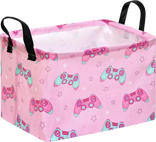 Miniatura 11 de MAIZMZ Cesta de almacenamiento de regalo para bebé, plegable, organizador de guardería, caja de juguetes impermeable para organizar el hogar