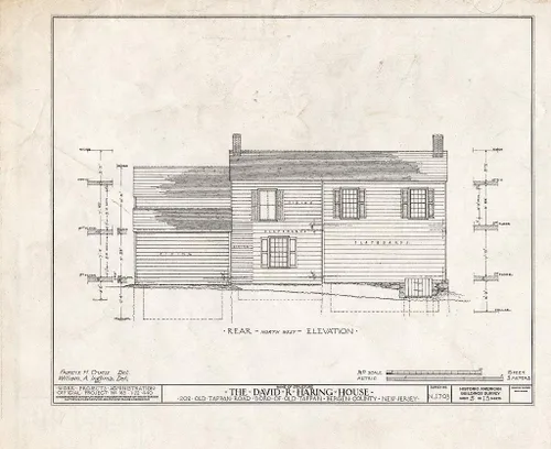 Historic Pictoric : Blueprint HABS NJ,2-TAPO,4- (Sheet 5 of 13) - David R. Haring House, 202 Old Tappan Road, Old Tappan, Bergen County, NJ 14in x
